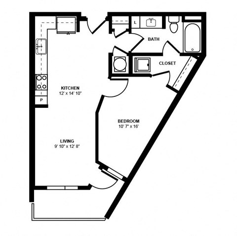 A1C_1 BD 1 Bath_631sqft.